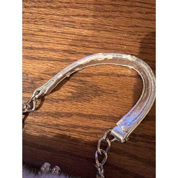 Vintage My Flat In London Furry White Handbag - Picture 7 of 8